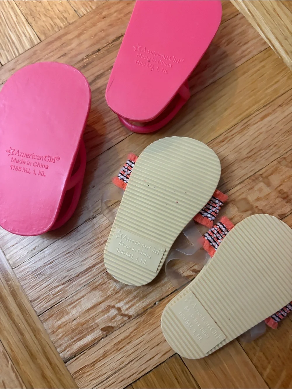 American Girl BUNDLE of Doll Accessories (6pc) - Sandals, Swimsuit, Hat 18” Doll